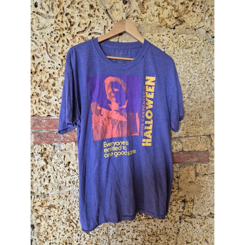 John Carpenter's Halloween Michael Myers Men's L Purple Graphic T-Shirt